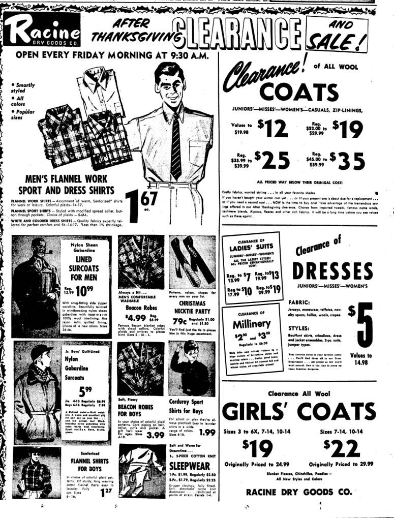Racine Dry Goods, 437 Main St., Racine
